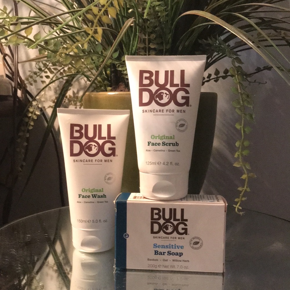 Bulldog Skincare for Men Original Face Wash and Original Face Scrub And Bar Soap